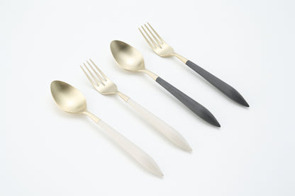 アレス ブラック＆アイボリー シャンパンPVD ブランチ ペアセット（4本）