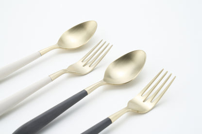 アレス ブラック＆アイボリー シャンパンPVD ブランチ ペアセット（4本）