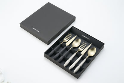 アレス ブラック＆アイボリー シャンパンPVD スターター ペアセット（6本）